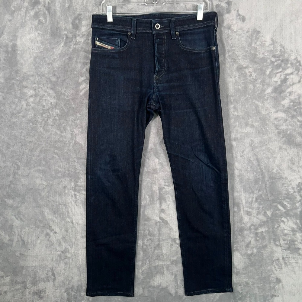 Diesel Buster Jeans Mens 30x32 (30x29) Straight Tapered Indigo Blue Button Fly